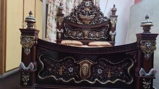 Chinioti Bed with Spring mattress and Dressing table