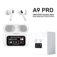 A9 pro Earbuds /ANC , touch screen case.