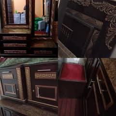 Brand New Bed,Dressing,Bed Side Tables And Iron Stand.