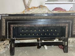 Bed for sale wooden in black color