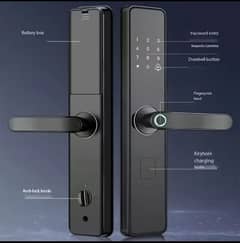 Electric handle main gate security wooden door lock tuya wifi mobile