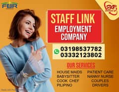 House Maid, Babysitter, Patient Care, Nurse Staff, Driver, Maids, Cook
