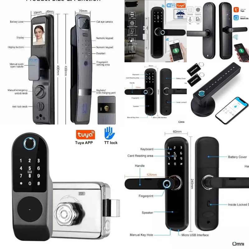 Smart Door Lock - Unlock with fingerprint, digital password Tuya 0