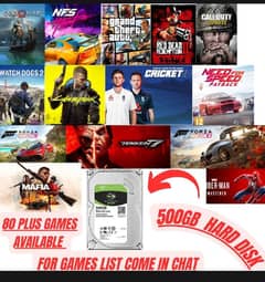 500gb Hard drive with games