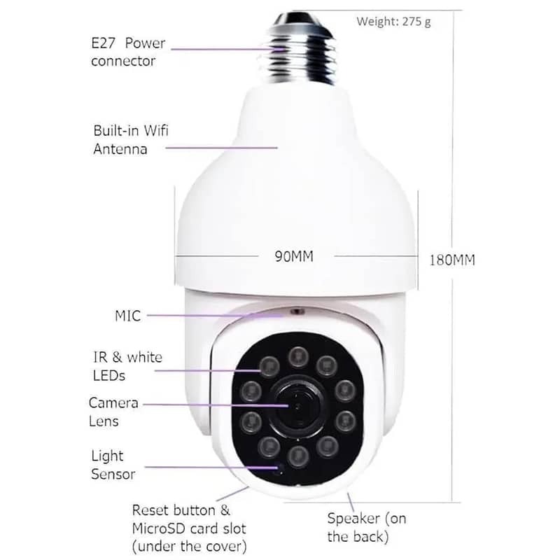 clean vision 360 view security camera best quality customer material 4