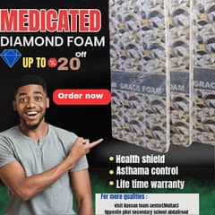 4 inches Medicated Diamond  Single matress