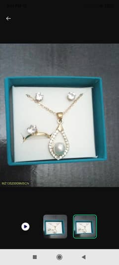 artificial jewellery set with ring
