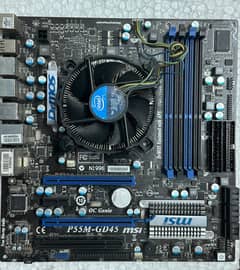 MSI MOTHERBOARD AND PROCESSOR
