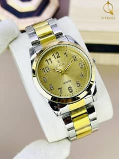 Men's water resistant  golden  chain strap  Quartz Watch