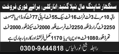 Shopping Mall For Sale In 10 Marla