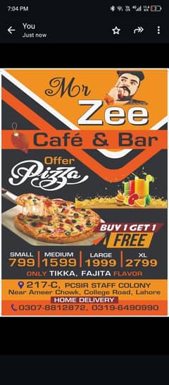 need shef for restaurant. pizza making aati ho.
