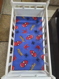 Wooden Baby Cot with Mattress + Detachable Mosquito Net