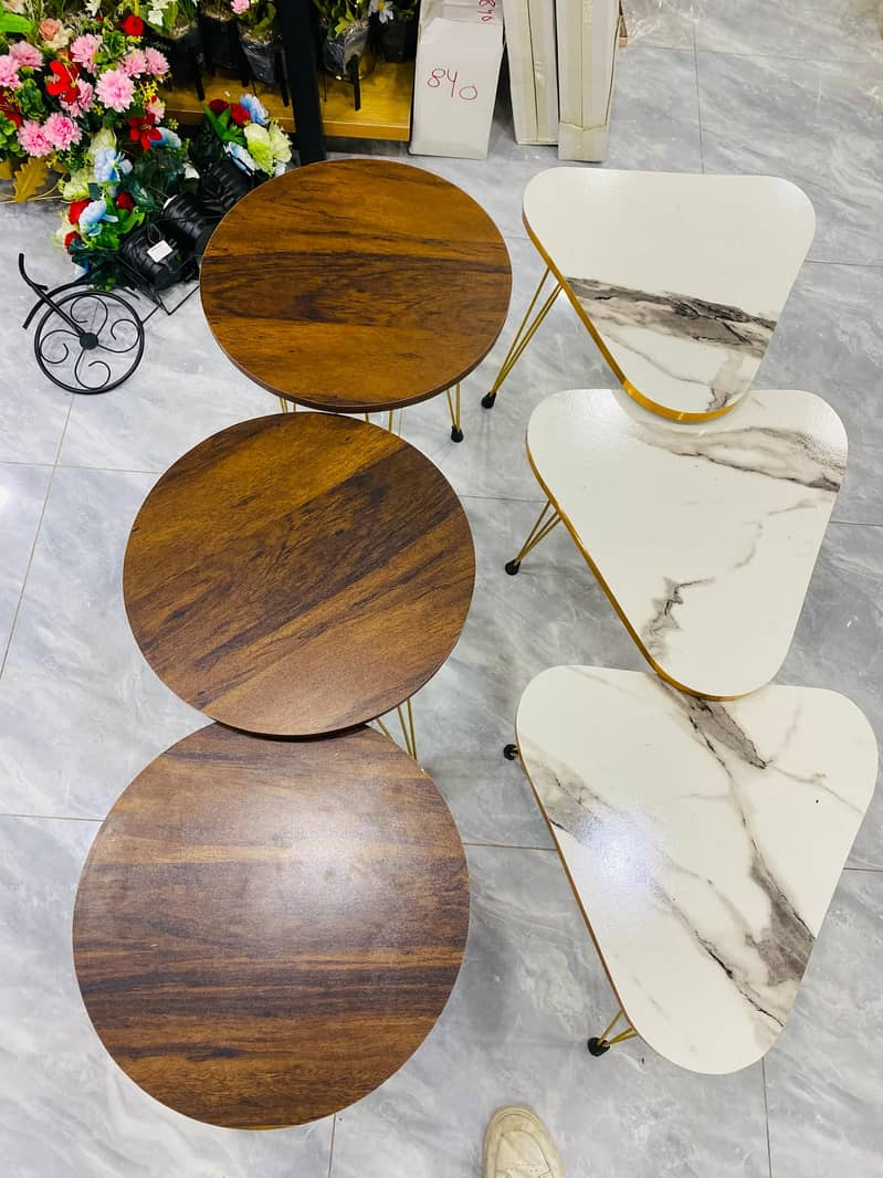 coffee tables. . . study tables. . . 3 round Table set 14