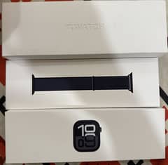 Apple Watch Series 10 GPS, 46mm Jet Black Aluminum Case/Ink Sport Loop