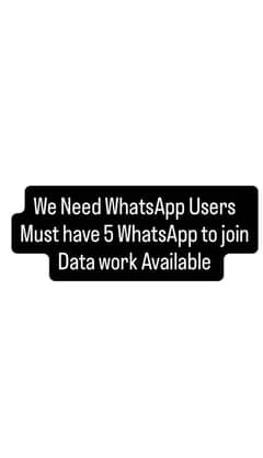 File work Available WhatsApp users required!