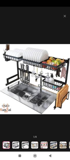 over the sink dish drying rack with fruit basket i