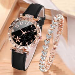 watch bracelet set  Diamond-encrusted Women's Watc