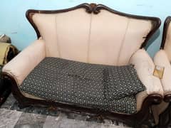 sofa set with original wood