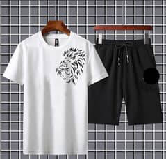 Men's Printed Dri Fit Track Suit - 2 Pcs Set in Yellow