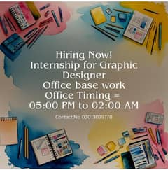 Hiring for Job - Graphic Designer Internship