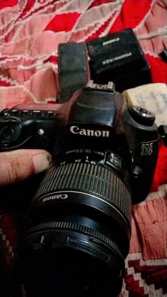 canon Eos 60D with 18x55mm lans and  flash  charger 2batters