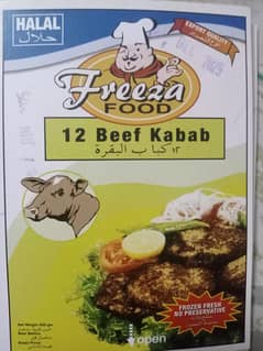 Frozen beef and Chicken kabab