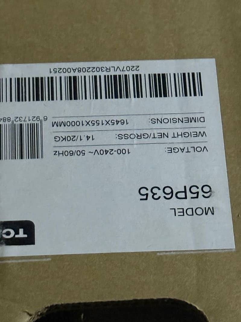 Tcl 65 inches android led tv orignal with box 3