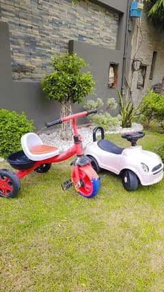 Kids Tri cycle and car