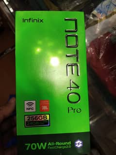 Infinix note40 pro only box