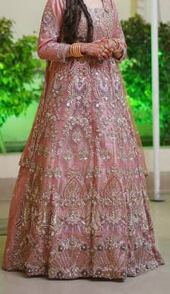 WALEEMA MAXI TEA PINK PEACH DRESS