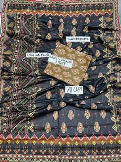 3 pcs women's unstitched lawn digital print suit