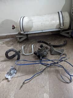 CNG Cylinder Full Size Plus Kit and Wiring + Stand