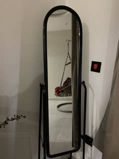 Black standing mirror