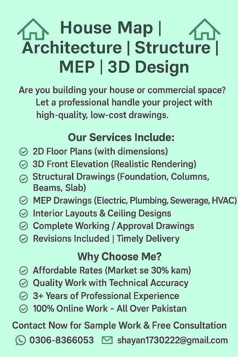 Architecture | Structure | MEP | Interior Design | Estimation services 0