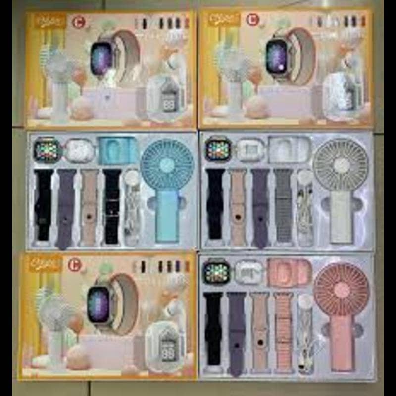 smart watch with 4 strip and airpuds and fan return allowed in 7 days 0