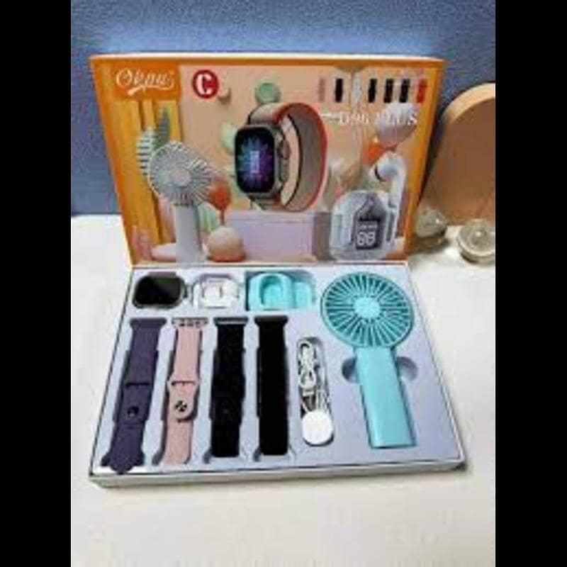 smart watch with 4 strip and airpuds and fan return allowed in 7 days 1