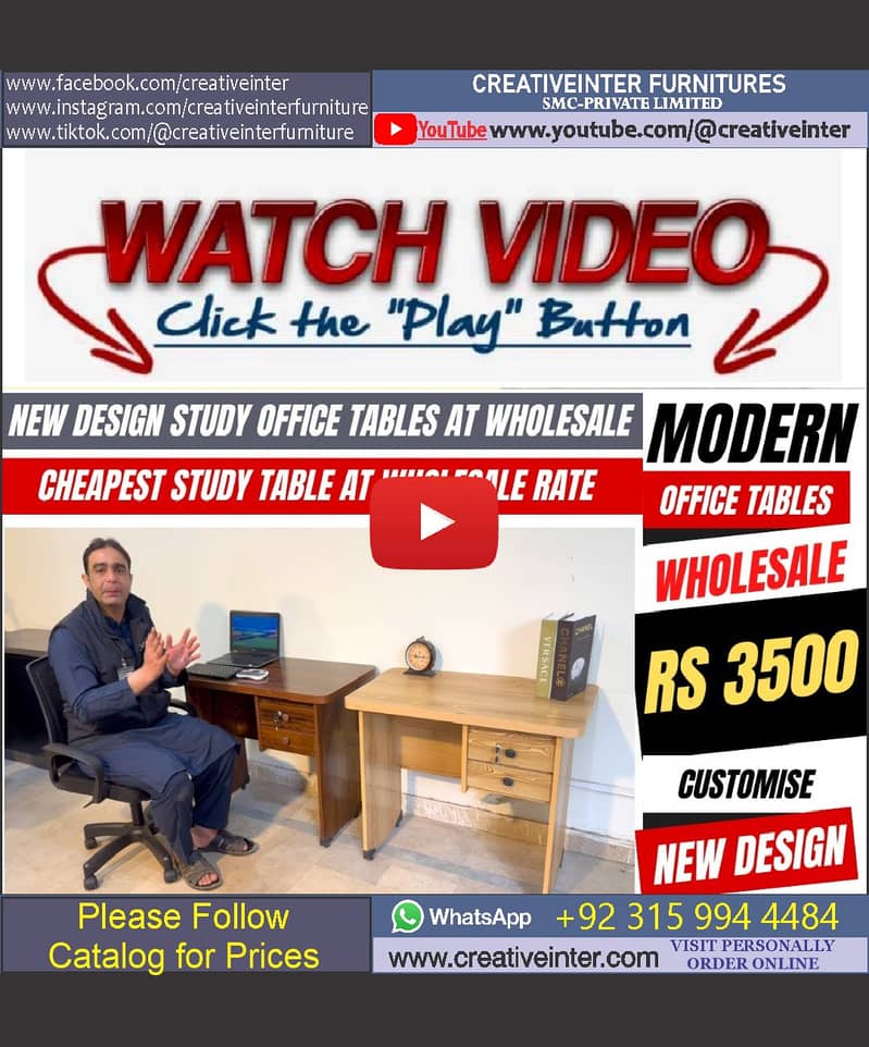 Office Table Study Table Working Desk Computer Gaming Table 17