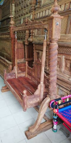 CJ4 Chinioti Solid Sheesham wood High-Quality jhola swing
