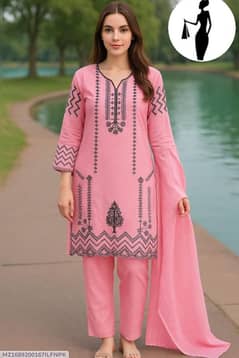 3pcs woman stitched dress