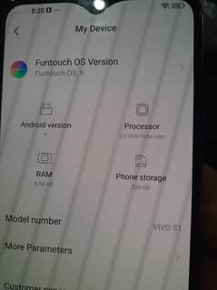 vivo si , 8ram,256gb,all ok,