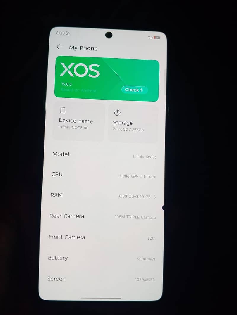 infnix note 40 8+8/256 condition 10/10 40k exchange possible 1