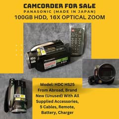 Imported Brand New (Unused) Camcorder, Panasonic  100GB HDD Japan