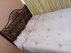 Iron bed with foam matres condition 10/9
