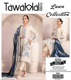 3 Pcs Printed and Embroidered Lawn Suits