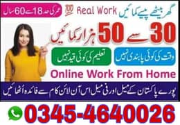 Part time/full time/Online/Data Entry/Typing/Content Writing