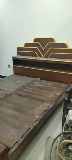 solid wooden bed