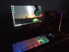 Gaming PC i5 4th Gen RGB with key board monitor headphones