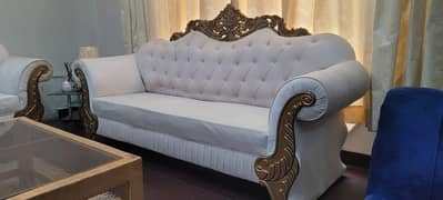 Beautiful White Sofa set | 6 Seater