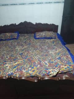 wooden bed