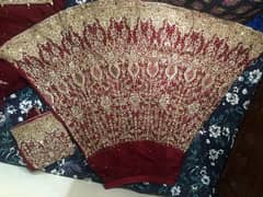 Maroon bridal Dress